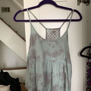 Ecote Tie-Dye Peplum tank